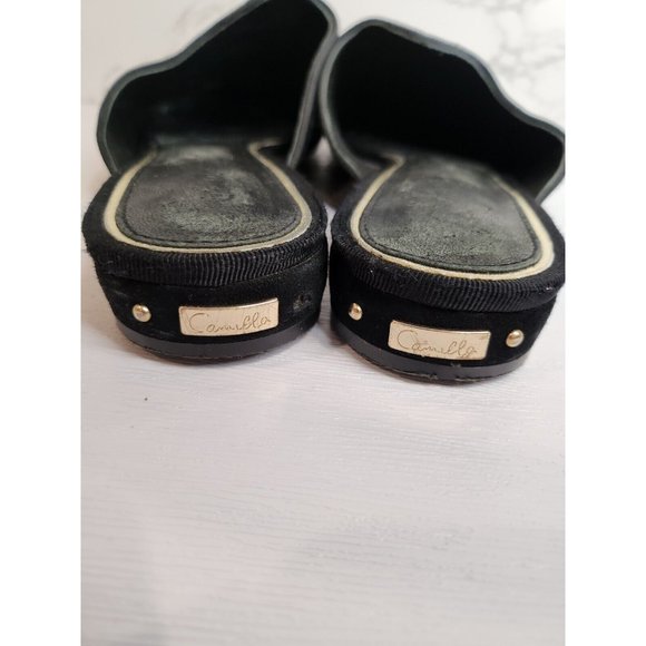 Camilla Franks sz 39 Slipper Shoe Slip on Mules Suede Embellished Embroidered - Picture 8 of 8